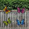 Striped Butterfly Fine Metal Wall Decoration Toy For Garden Home Gift Decor