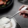 17 cm soppsked rostfritt stål stort huvud runt sked Långt handtag omrörande dessertsked Hem Kök Gadget Restaurangtillbehör