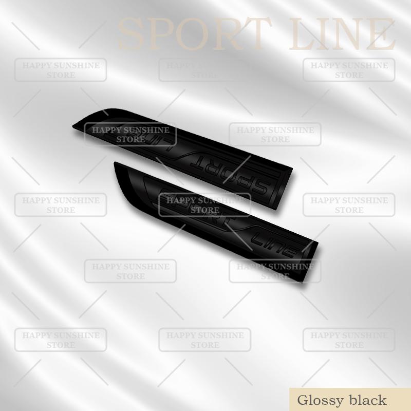 WZQD9 3D Metal For SKODA Sport Line Lettering Side Wing Emblem Car Sticker Body Decoration Kodiaq Karoq Superb Octavia Yeti Rapid 4x4