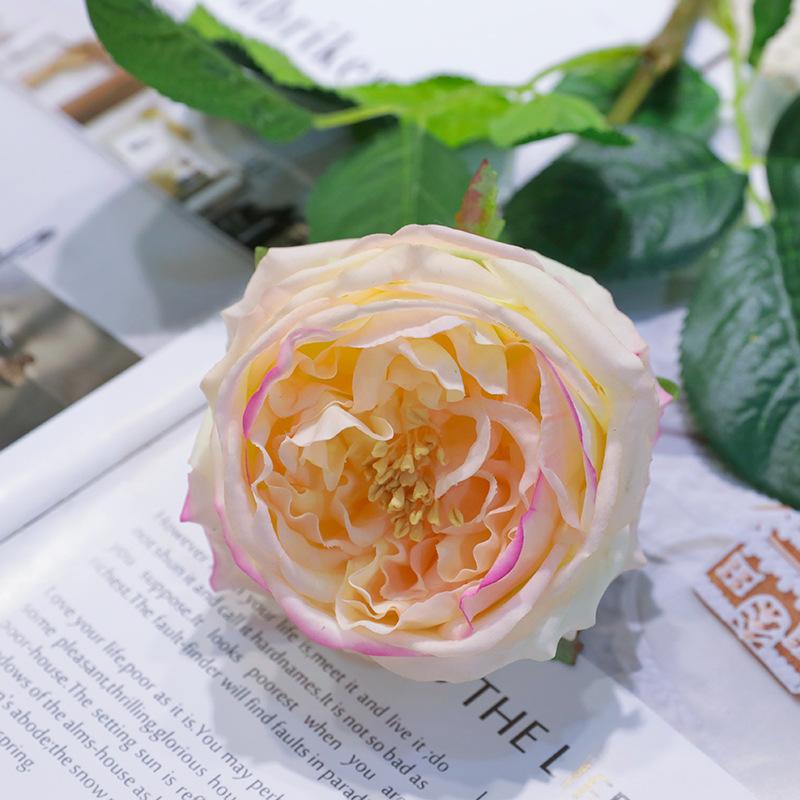 45cm Artificial Flower Austin Rose Moisturizing Interior Home Decoration Living Room Bedroom Wedding Flower Ornament