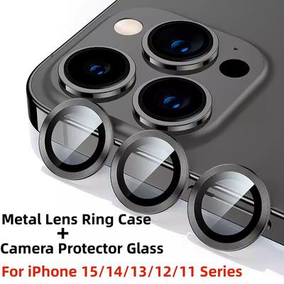 Metalowe szkło ochronne na obiektyw aparatu dla iPhone 15 13 14 Pro Max folia zabezpieczająca aparat na iPhone 14 Plus 15 Pro 15 Pro Max osłona obiektywu