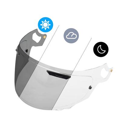 VAS-V MV PHOTOCHROMIC Shield for RX-7X, ASTRAL-X, ASTRO-GX, VECTOR-X XD, ASTRO-GX, and RAPIDE-NEO Motorcycle Helmets. Aftermarket Replacement.