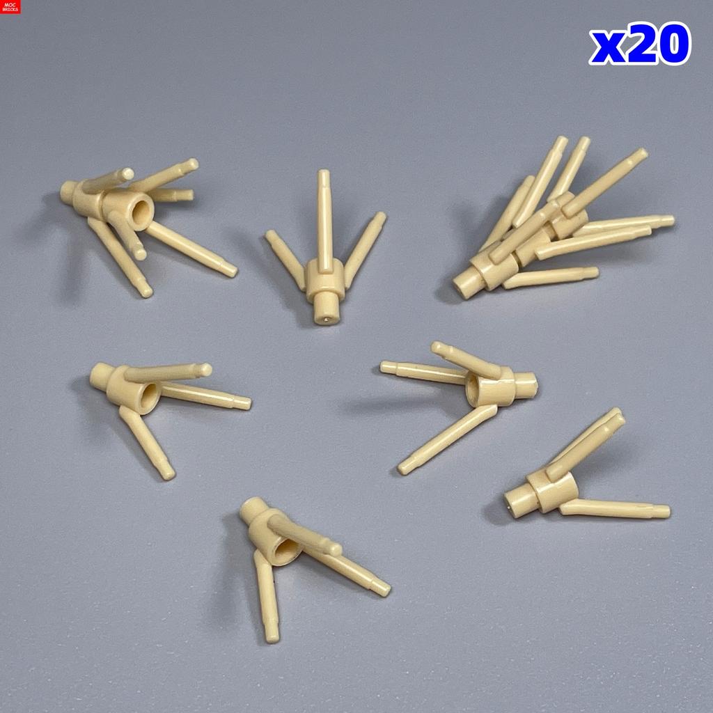 200pcs/lot MOC Bricks 24855 Plant Flower Stem with Bottom Pin For Building Block Parts DIY Christmas Gift Toy