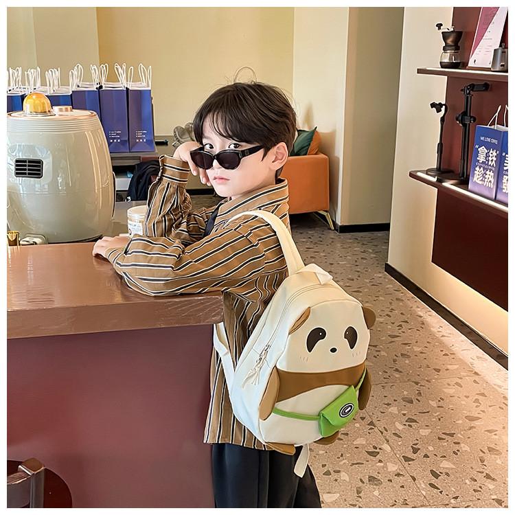 Modern Cool Style Children's Backpack With Animal Pattern And Contrast Stitching