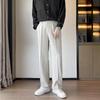 Mens Retro Loose Versatile Casual Straight Long Work Trousers