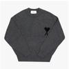 Ami Big Heart Logo Intarsia Unisex Knit Uks838 018 0504