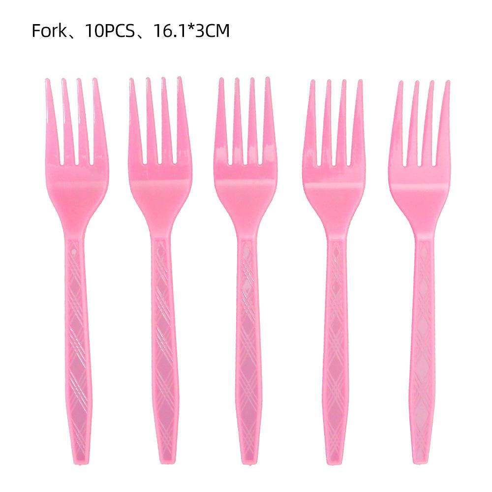 Pink Fish Scale Party Tableware: Disposable Plates, Cups, Towels for Girls' Birthday