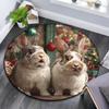 Christmas animals pattern round rug,Carpet Rug for Living Room Bedroom Playroom ,Non-slip Floor Mat,Holiday Gifts and Birthday Gifts.