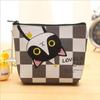 Cartoon Katze PU Leder Münztasche Reiner Reißverschluss Cartoon Süße Katze Münztasche Schlüsseltasche Geldtasche Damen Herren Geldbörse Kleine Brieftasche Kind