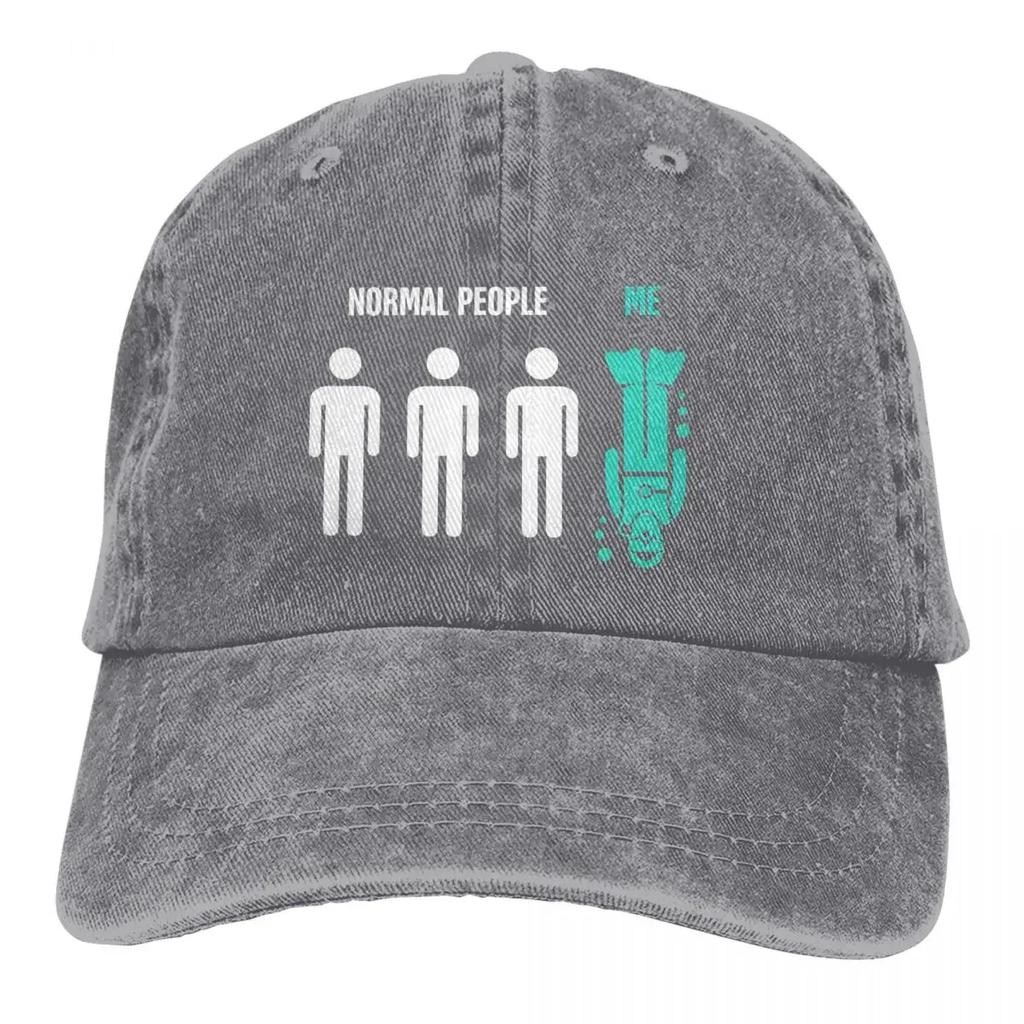 Normal People Me Funny Baseball Cap Men Cowboy Hats Women Visor Protection Snapback Dive Scuba Diving Caps