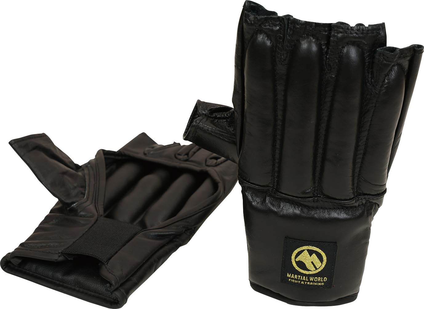 Боксерские перчатки MARTIAL WORLD knuckle-style, Бокс, PG36-M-BK, Черный, Размер M