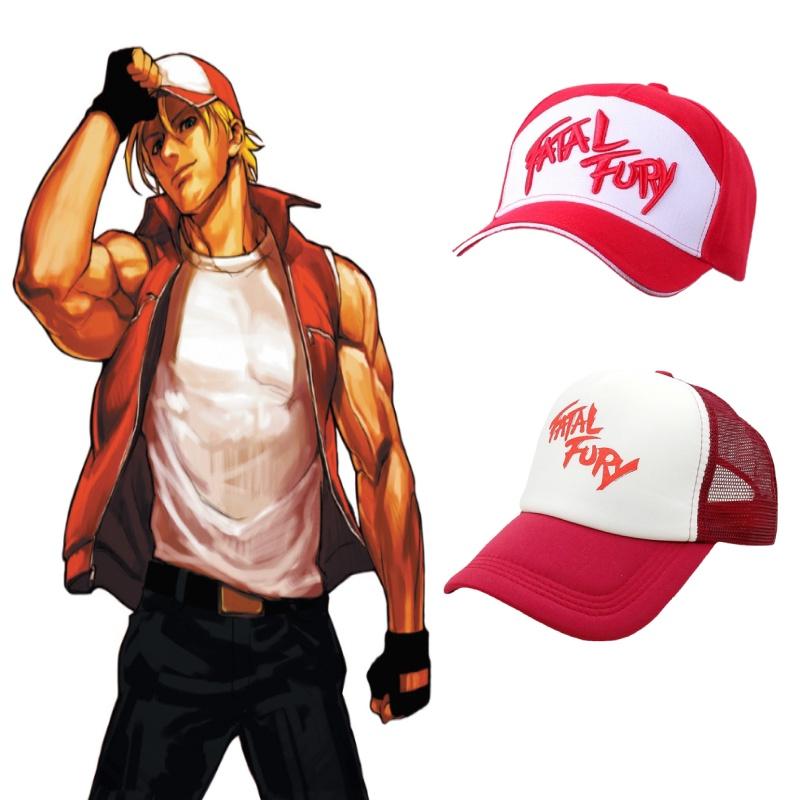Fatal Fury Terry Bogard Haftowana Bawełniana Czapka Baseballowa Styl Hip Hop
