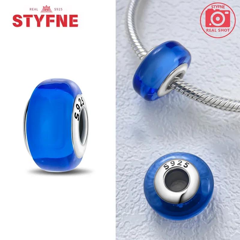Copperblue Series Crystal Enamel Murano Charming Bead Copper Color Beads Fit Original Bracelet For Women Diy Jewelry Gifts