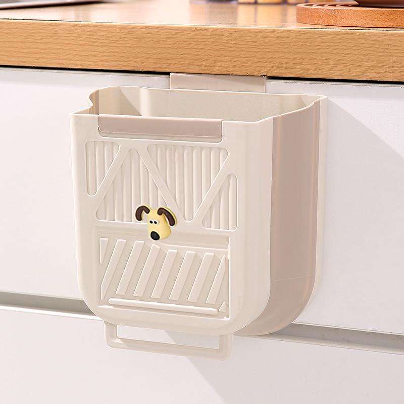 

Thickened Foldable Wall-Mounted Kitchen Trash Can - Large Capacity for Household Waste Storage
