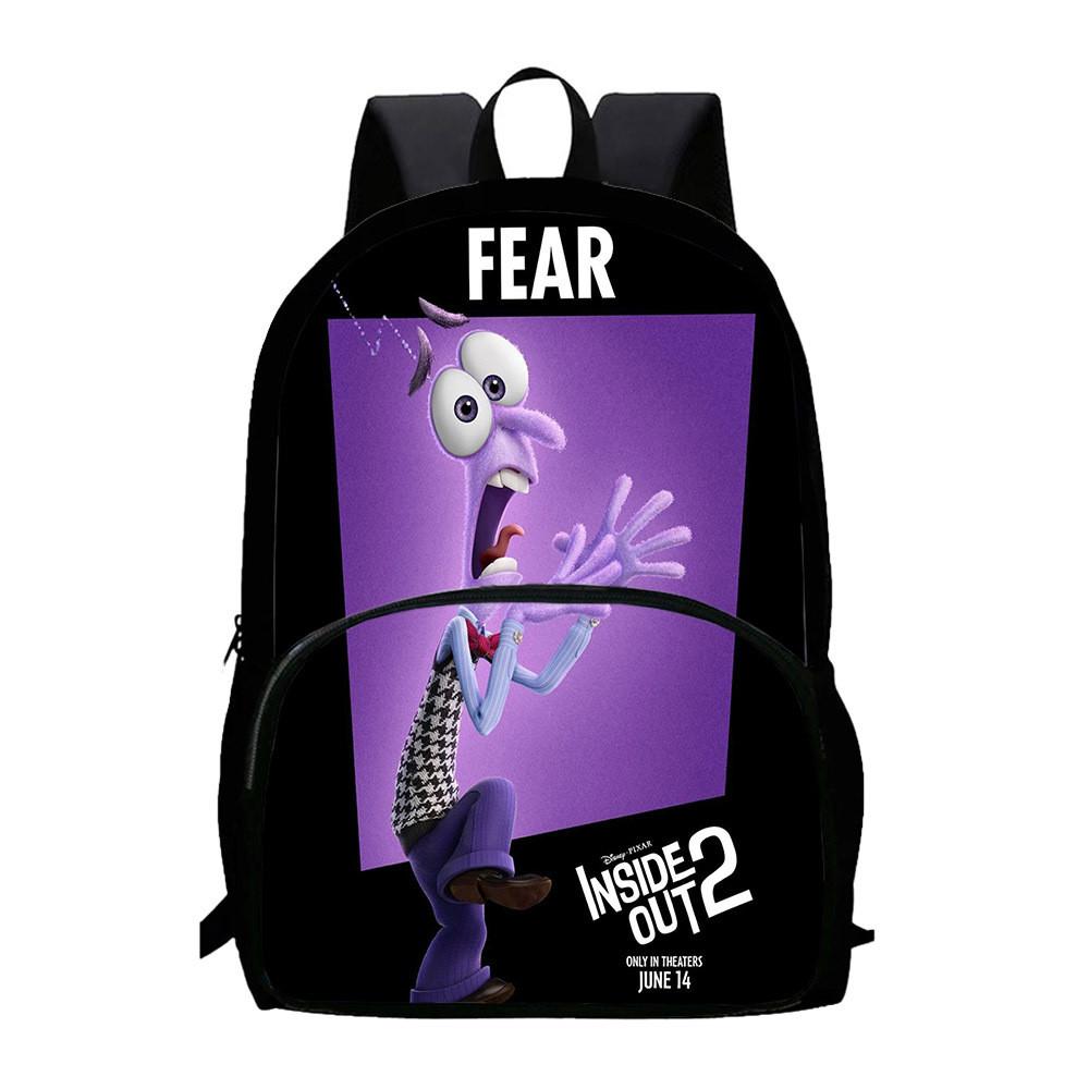 Inside Out 2 Student Backpack Large Capacity Oxford Cloth School Bag Unisex
