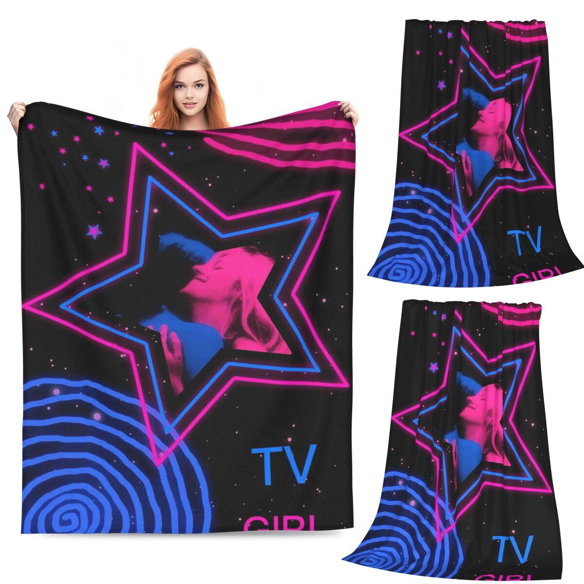 

TV Girl Band Blanket Soft Warm Flannel Throw Blanket Plush for Bed Living room Picnic Travel Home Couch 80x120cm