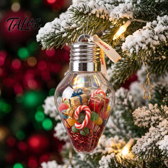 Transparente Einmachgläser für Bastelarbeiten Weihnachtsglockenform Vorratsglas, Wiederbefüllbare Lichter Hängende Kugeln Schmuckstück, Baumanhänger Feiertag Zuhause Party