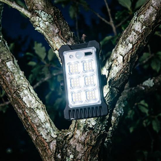 Solar Clip Light with Motion Sensor Intelligent Photosensitivity Outdoor LED Light for Garden And Camping No Wiring or Drilling High-Brightness COB