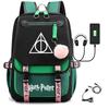 Large Capacity Schoolbag with Shoulder Strap; Student Three-piece Pencil Case Set