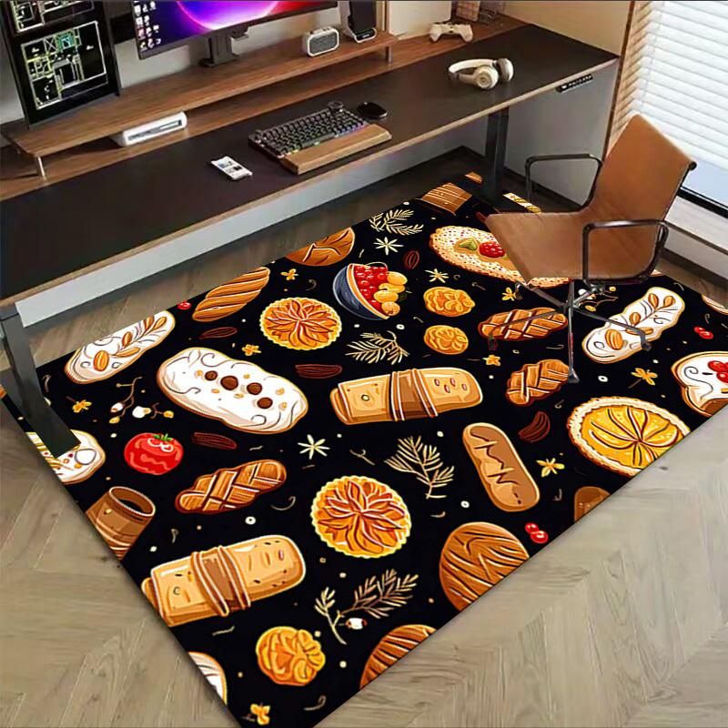 1PC Bread Pastry Anti-slip Carpet, Suitable for Office, Bedroomand Playrooms. It Can Also Be Used As a Sofa Footrest cover-R98