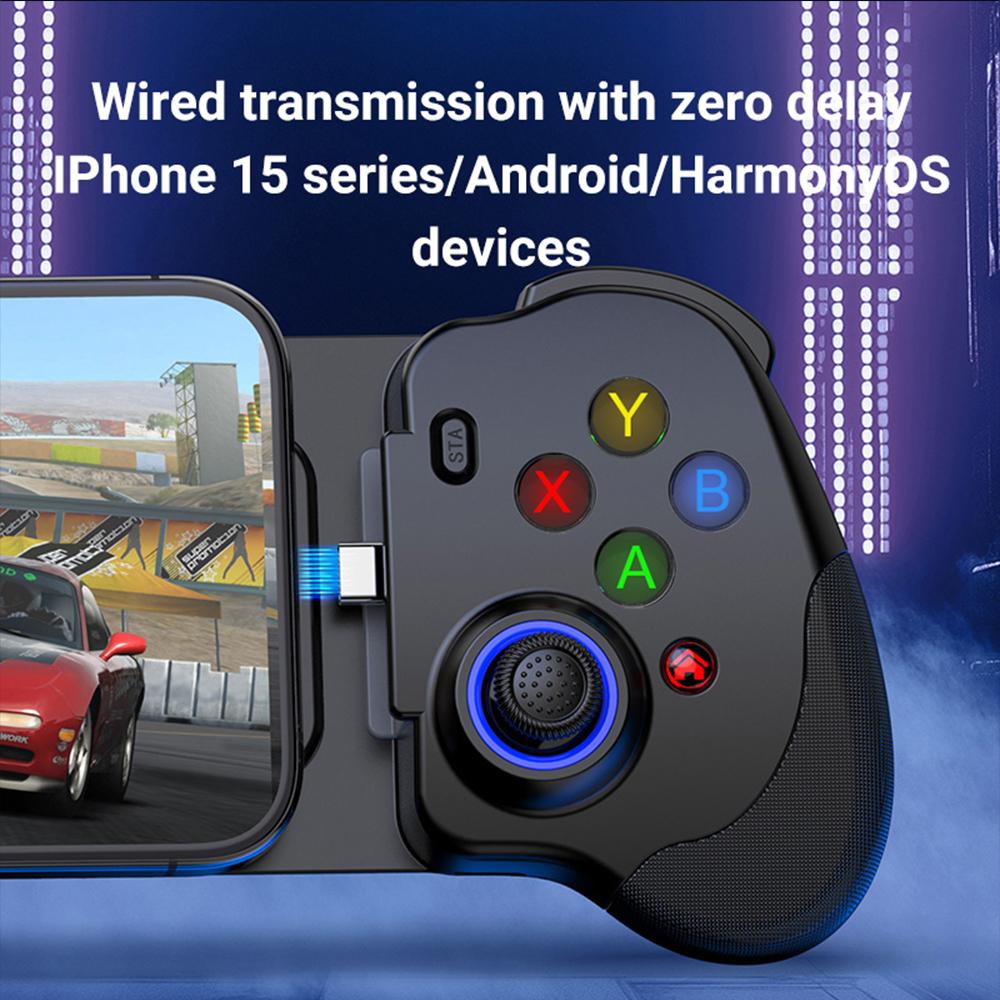 N01 Wired Handheld Game Controller Type C for Android/i15 Mobile Streaming PC/PS/Xbox Cloud Gaming with Zero Latency