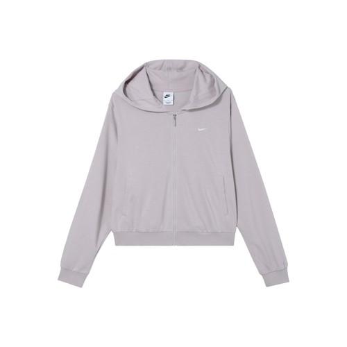 Nike Solid Color Hooded Zip-Up Sweatshirt for Women Purple S фиолетовый