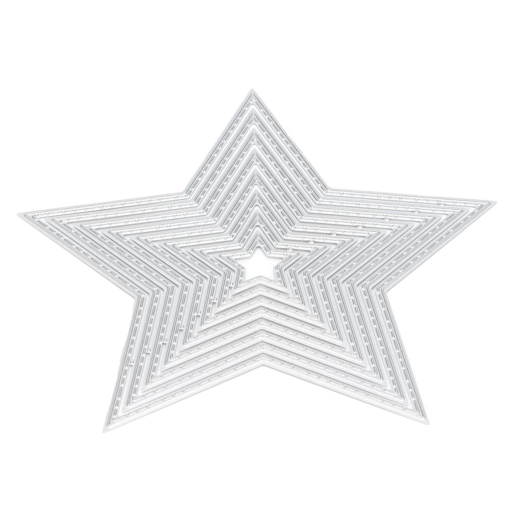 Metal Cutting Die Fivepointed Star Shape Emboss Stencil Album Decorative Etched Dies for  Craft P