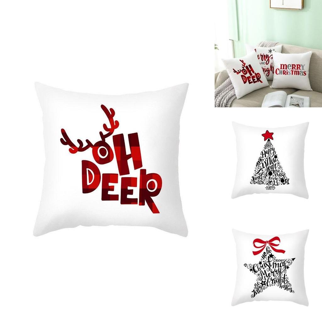 Vibrant Cartoon Christmas Cushion Cover Ideal For Home Sofa Decor With Xmas Tree