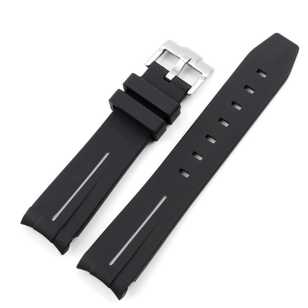 

Curved Silicone Watch Strap for Rolex & Omega Series: Over 40 Colors Available in 20mm 20mm