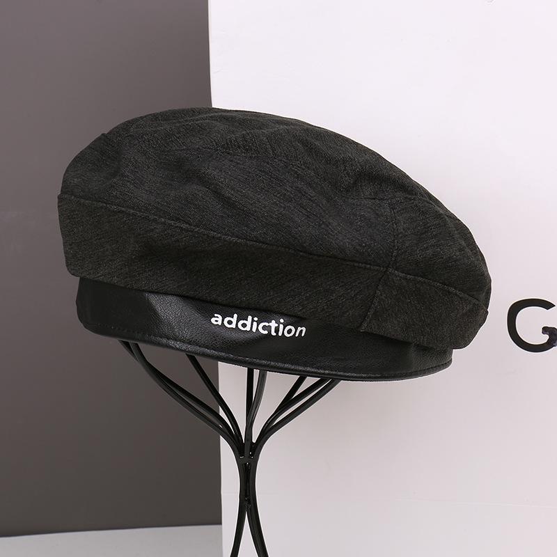 Spring and autumn show face small beret children fashion students versatile big head circumference painter hat casual bud hat