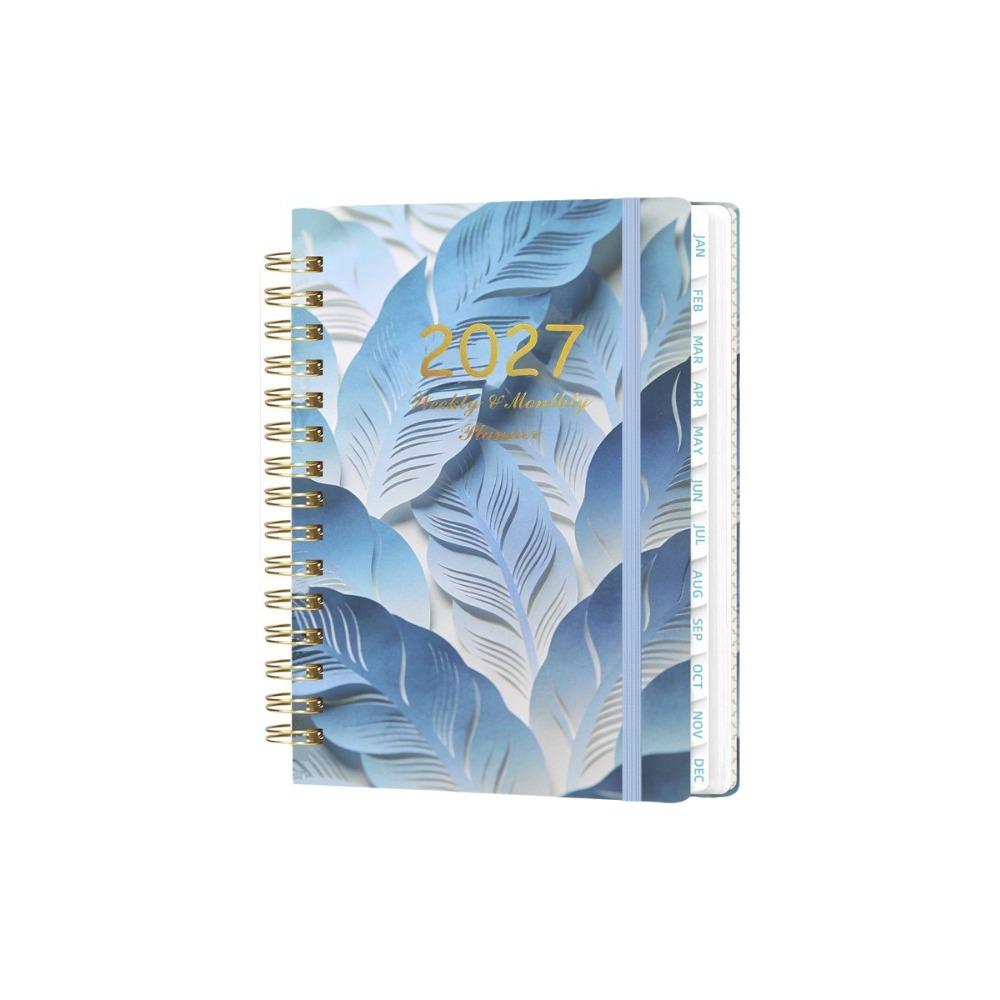 Spiral Bound Floral Spiral Notebook Floral Pattern Schedule Book for Work Office School Supplies