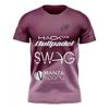 A loose, comfortable and breathable badminton men's T-shirt with a round-neck and short-sleeved letter print outdoor casual top