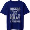 Black Short Sleeve Shirt Comfortable For Unisex Crew Neck T Shirt Oversized Bikers Dont Go Gray We Turn Chrome Anime Boys Tops