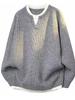 Men's 2025 Autumn/Winter Trendy Casual Knitwear – Versatile Fake Two-Piece Long Sleeve