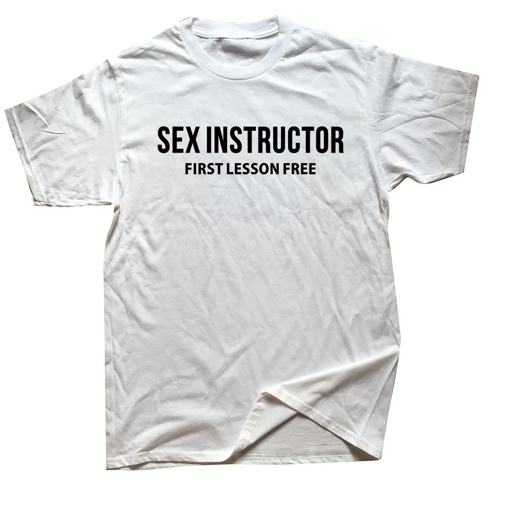 Sex Instructor Hilarious Adult Humour Cool Joke Gift T-shirt Men Funny Tshirt Man Clothing Short Sleeve Camisetas Cotton T Shirt