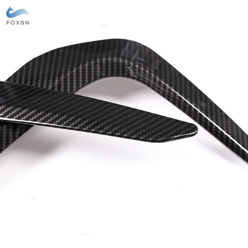 For BMW 5 Series G30 2018 -  Car Accessories Carbon Fiber Pattern Head Front Fog Lights Lamp Eyelid Cover Strips Trim