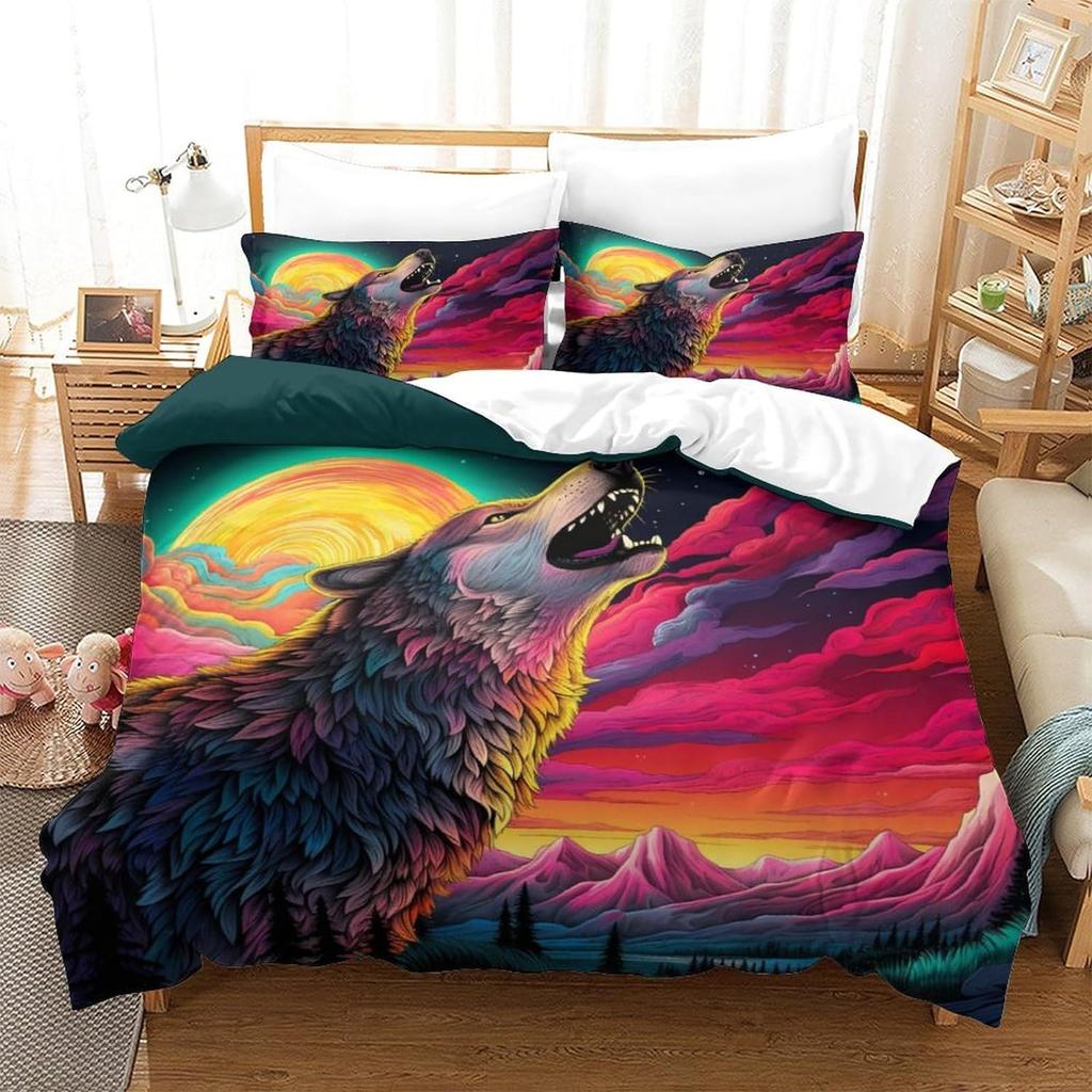 Bedding Kit, Bed Sheet Quilt Cover, Home Textile Three-Piece Set 3D Digital Printing