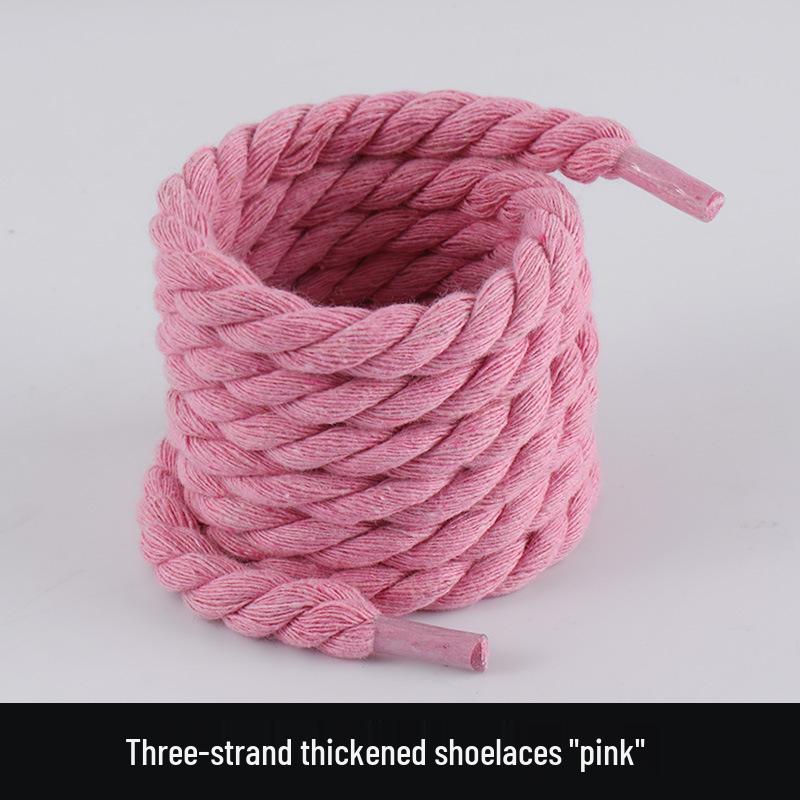 Air Force One Hampetau Skolisser - Tykke 7mm Runde, Svart/Beige, Unisex, Passer Warrior/Dunk Stiler.