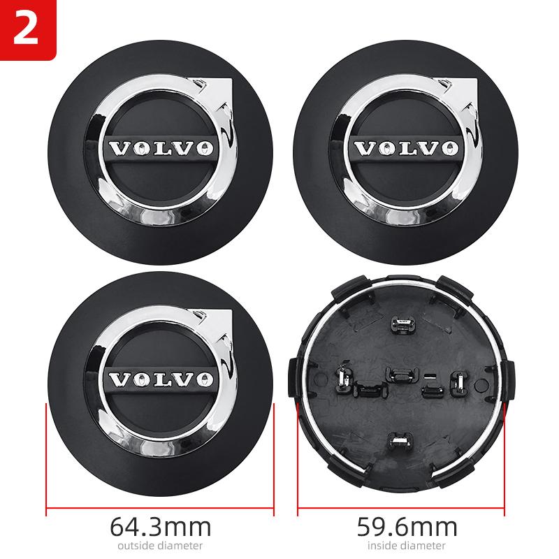 4 Stück/Set 64mm VOLVO Emblem Auto Radnabenkappe Für Volvo XC60 V70 S60 XC90 S80 V40 XC70 V50 Felgennabe Abdeckung Dekor Zubehör