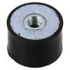 4Pcs Useful Round Rubber Mounts Black Female Vibration Isolator Shock Absorber Garage Motor, Car Boat