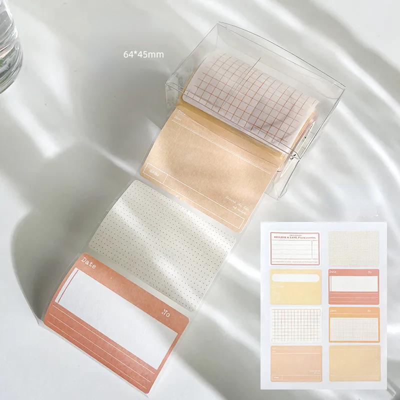 100 hárkov/škatuľka Výsuvná rolka poznámkový blok Kreatívna jednoduchosť Štúdium Samolepiaca poznámka Urob si sám Dekoratívna nálepka na zošity Krásna nálepka so štítkom