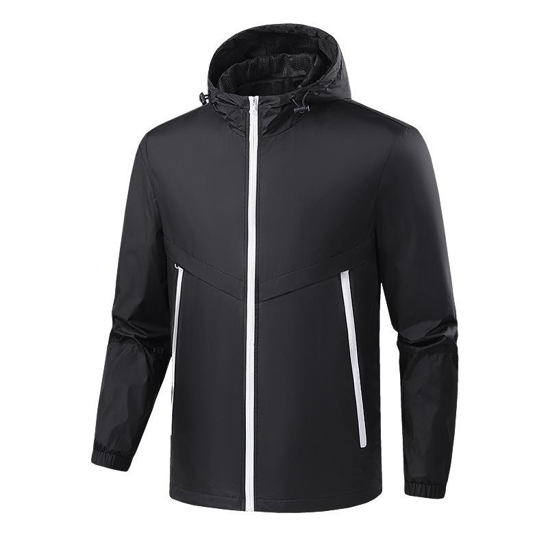Color Matching Thin Zipper Jacket Teen Hooded Jacket Men's Spring and Autumn Jacket Men's Outdoor