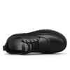 New Fashion Leather Casual Design Shoes Men Flats Platform Shoe Soft Sole Sports Sneakers Man Comfortable Lace Up Black Footwear