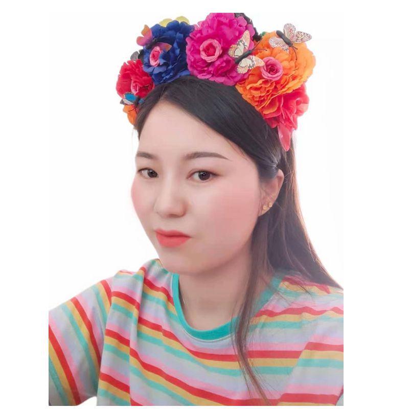 Europäisches & Amerikanisches Pfingstrosen-Schmetterlings-Haar-Kopfband für Damen - Halloween-Party-Accessoires
