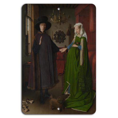 

Timeless Elegance The Arnolfini Portrait on MetalAluminumtin sign 20x30cm（7.8x11.8inch）