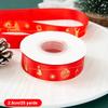 25 Yards Bredde 2,5 cm Julebånd DIY Sløyfe Gave Bukett Emballasje Hjem Hage Juletre Dekorasjon Forsyninger