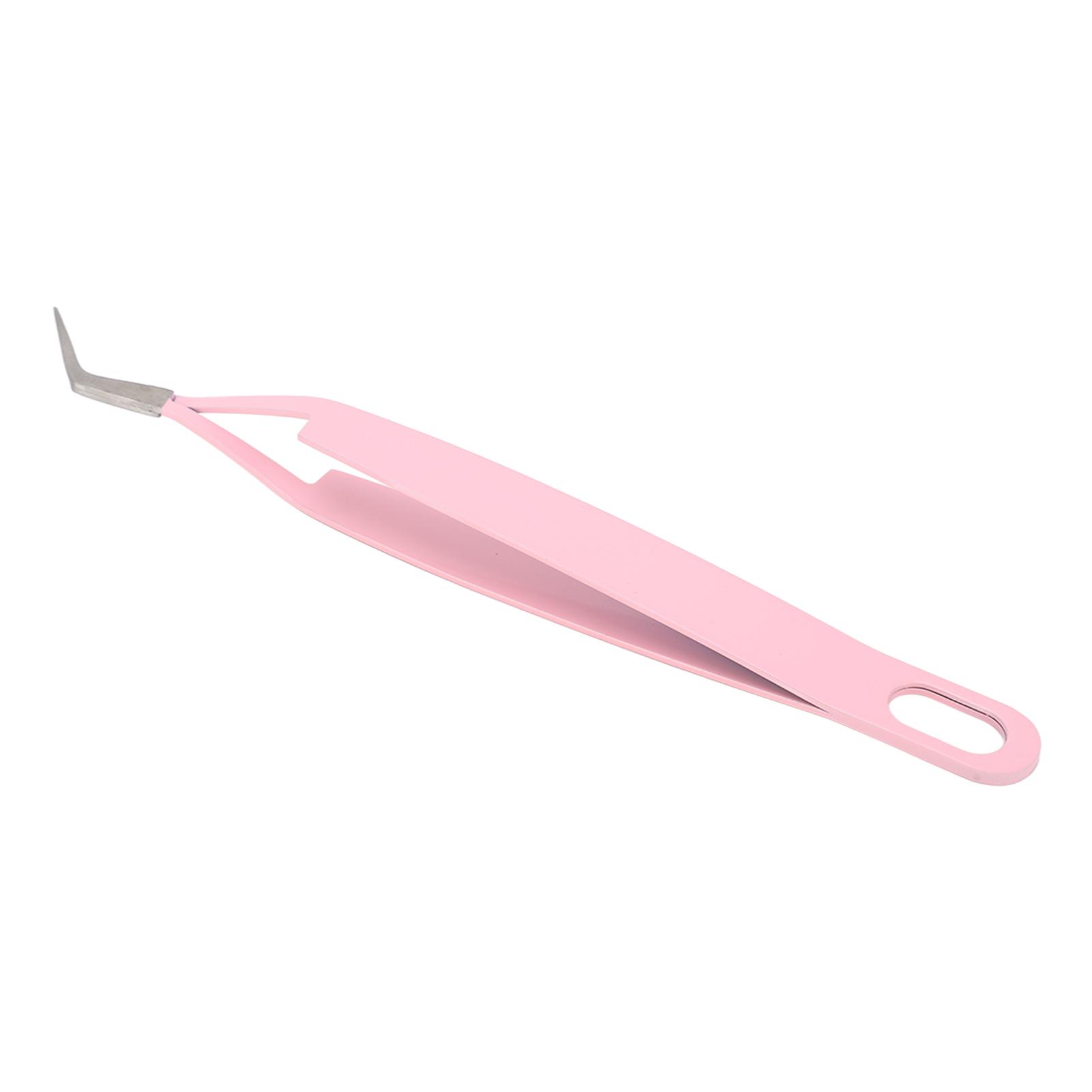 Пинцет для ресниц из нержавеющей стали, гибкий, с удобным захватом, простой в использовании, пинцет для наращивания ресниц для макияжа дома