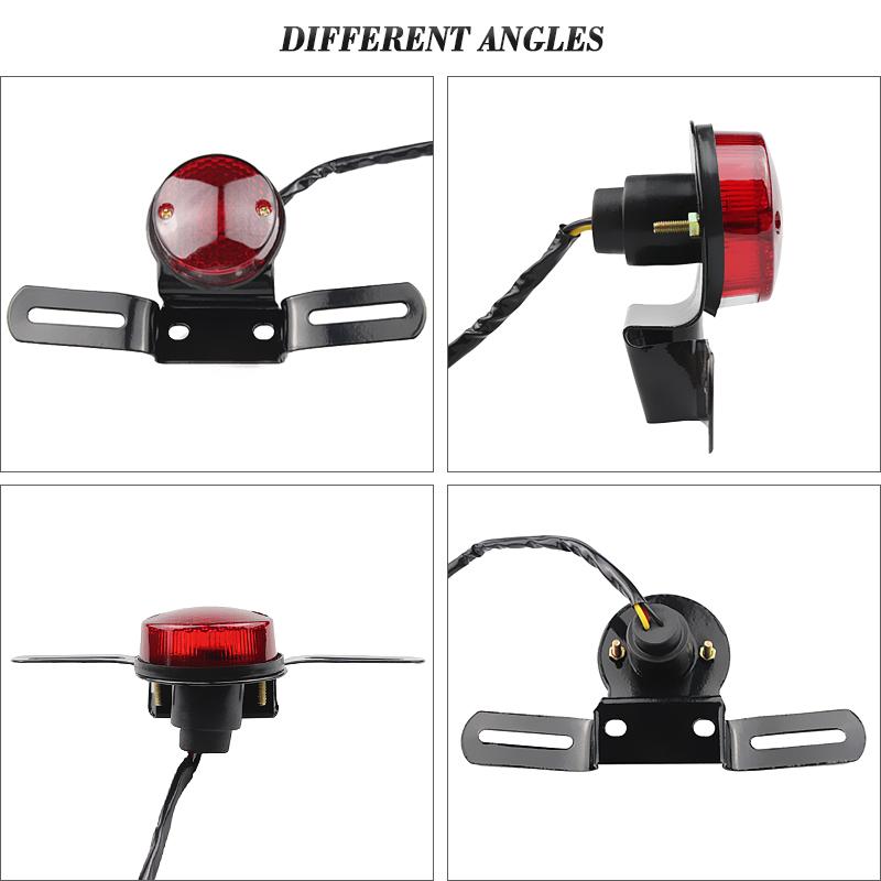 Motorcycle Tail Light 12V Halogen Moto Rear Lights Brake Stop Light For Harley Honda Cafe Racer Custom Bobber Chopper
