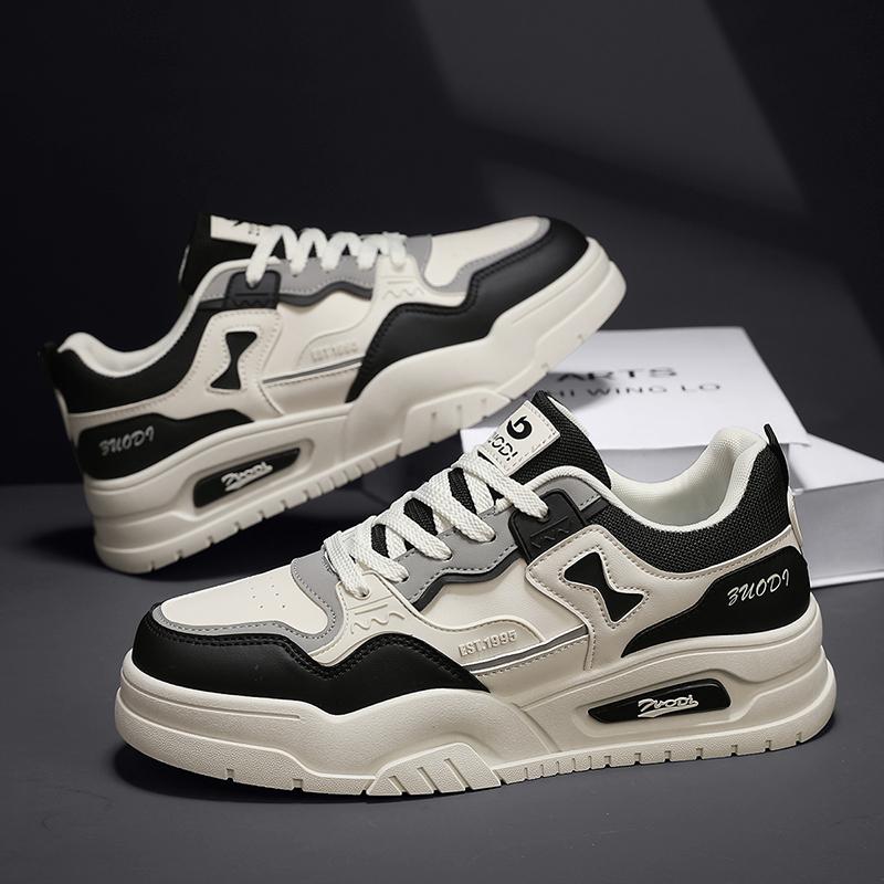 Men's Thick Soled Comfortable Casual Shoes Four Season Soft Anti Slip Outdoor Walking Shoes Student Fashion Sports Board Shoes