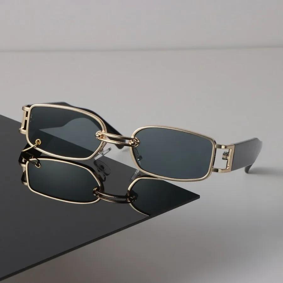 Retro Quadratische Sonnenbrille Damen Herren Vintage Sonnenbrille Weiblich Männlich Mode Schwarz Damen